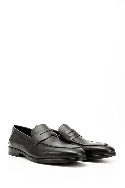 GÖNDERİ(R) Men's Black Genuine Leather Loafer Shoes