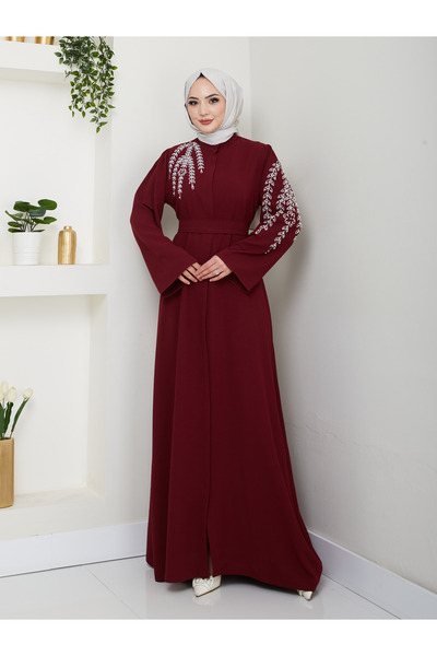 VOLT CLOTHİNG Dámské vyšívané šaty Abaya Ferace