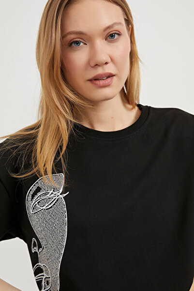 Arma Life Жіночий футболка з розрізом, коротким рукавом і принтом