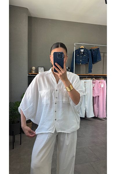 YOUR NAME Oversize White Women's Shirt