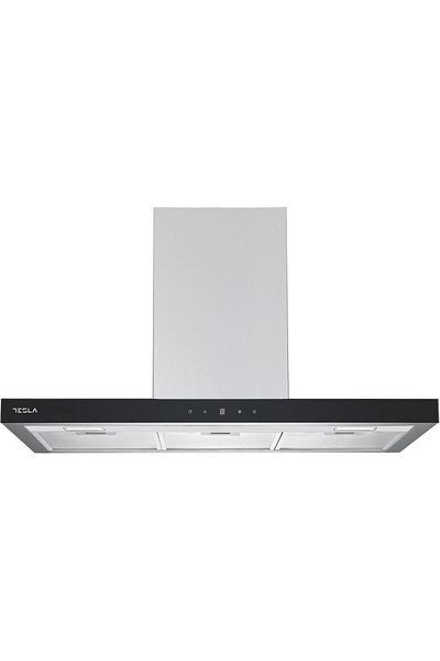 TESLA Hota decorativa Tesla DC900AXB, in forma de T, 630 mc/h, 1 motor DC 75 W, Display LED, 90 cm (Inox/Sticla)