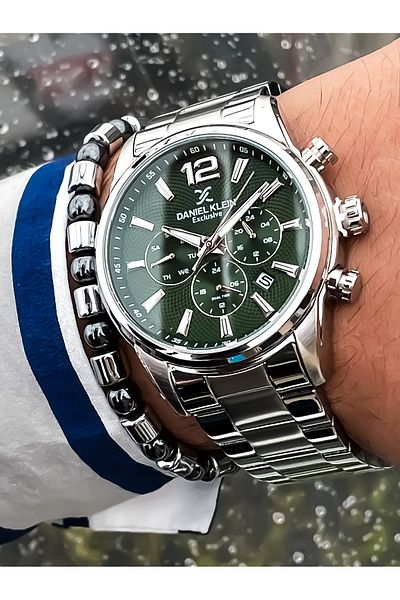 Daniel Klein Brand Original New Season Silver Color Wedding Engagement Men's Steel Waterproof Watch Bracelet