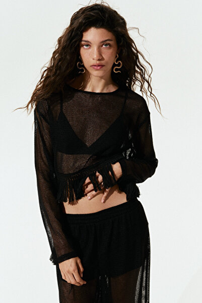 H&M Püsküllü File Üst