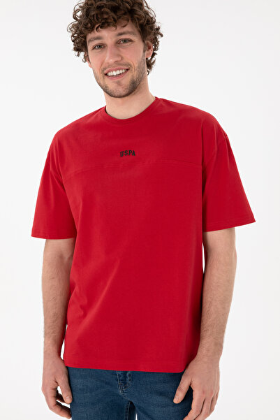 U.S. Polo Assn. Erkek Comfort Fit Bisiklet Yaka Kırmızı Tişört 50306017-VR030