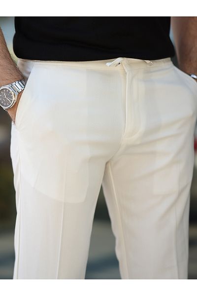 BASEL.CO Comfortable Stylish Easy-Iron Slim Fit Fabric Jogger Pants
