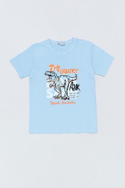 Fulla Moda Tricou pentru băiat 100% bumbac cu imprimeu dinozaur