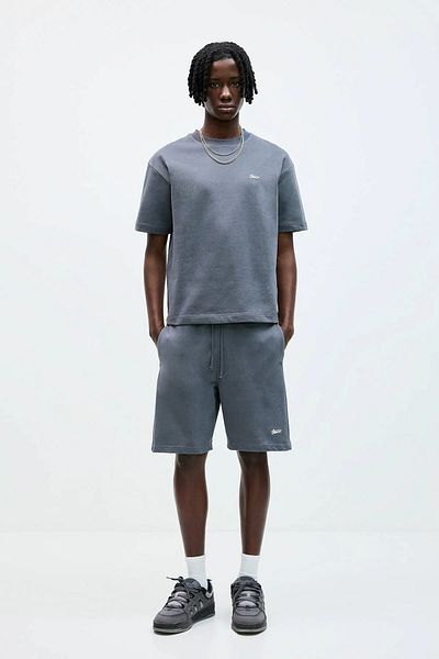 ACTIVE MODA - Men's Short Sleeve Tshirt-Shorts Set Ssttwwdd Printed 2-Piece Suit Oversized Large Size