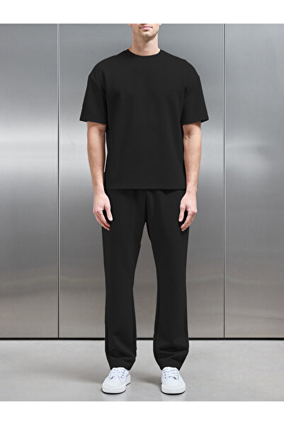 YAKAMEL Men's Crew Neck Combed Cotton Tracksuit Set