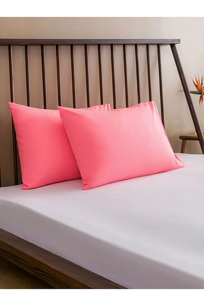 LC Waikiki Ροζ Απλό Μαξιλαροθήκη 2 Τεμαχίων 50x70 Εκ