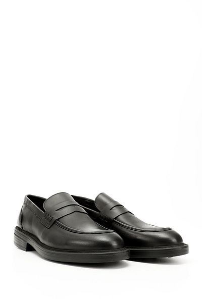 GÖNDERİ(R) Men's Black Genuine Leather Loafer Shoes