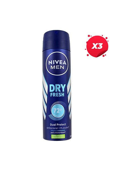 NIVEA X3 - NIVEA ANTIPERSPIRANT DEO 150ML MEN DRY FRESH