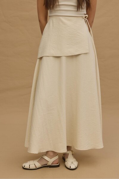 Fahhar Mobile Belt Skirt, Stone