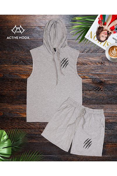 ACTIVE MODA Men's Sports Tank Top - Stripe Printed Sports Sü Turk, 2 Oversize Cotton