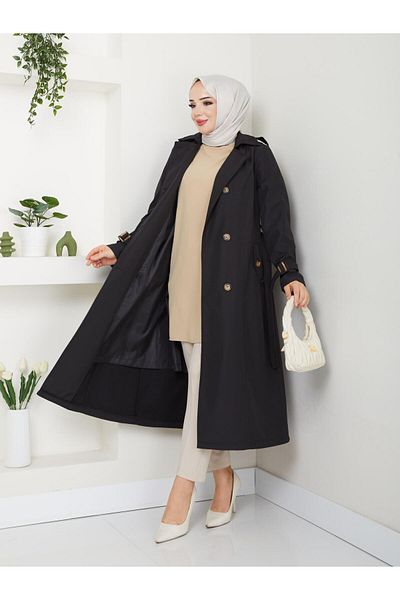 Dabenti women style Γυναικεία ζωσμένη καμπαρντίνα μεγάλου μεγέθους