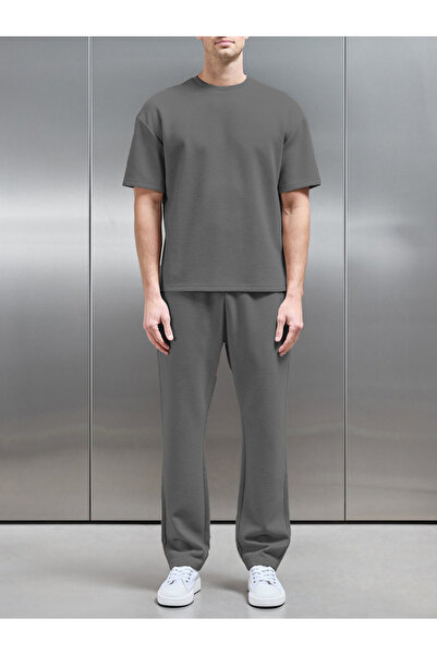 YAKAMEL Men's Crew Neck Combed Cotton Tracksuit Set