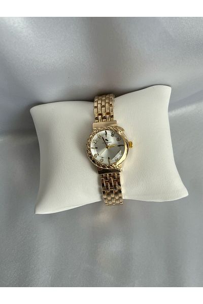 QUARTZ Yarm Snake Dial Gold Cord Steel Stylish Women Watch
