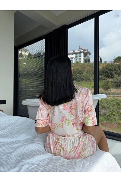 COCCOLARSI İpek Saten Şortlu Pijama Takımı-XL