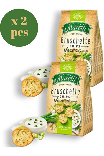 Maretti Bruschette Ekşi Krema ve Soğanlı Kızartılmış Ekmek 70 Gr x 2 Adet