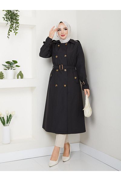 Dabenti women style Γυναικεία ζωσμένη καμπαρντίνα μεγάλου μεγέθους