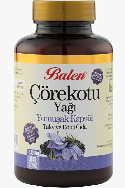 Balen Çörekotu Yağı Yumuşak Kapsül 80 Adet Kapsül 1000 Mg