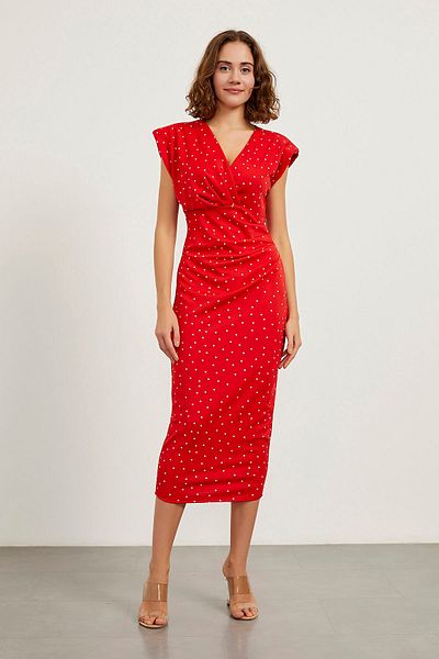 Arma Life Rochie de vară fără mâneci, elastică, lungă, roșie, cu șnur