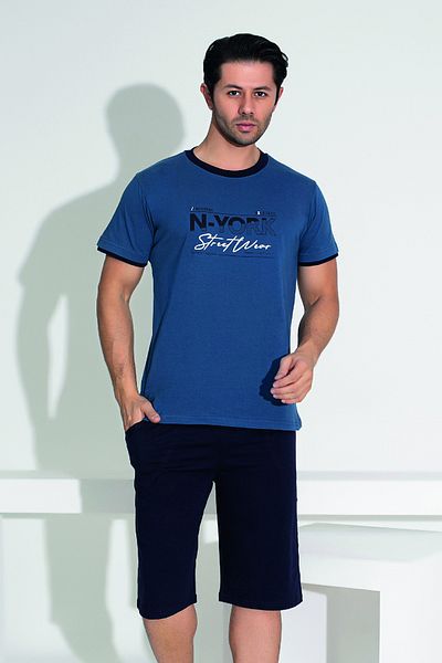 REMSA Σετ πιτζάμες ανδρικό μπλουζάκι (Navy Blue) 25258