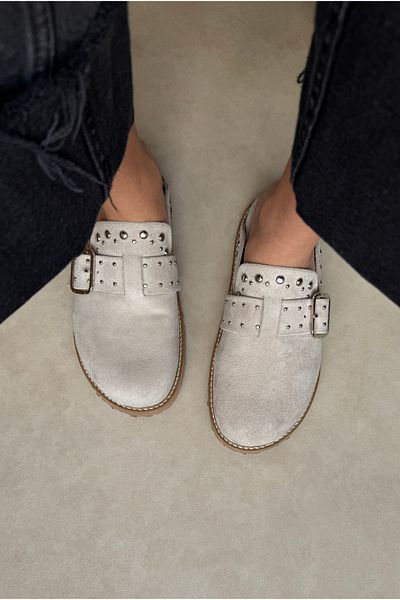 Mupa Shoes BEIGE SUEDE Women's Slippers