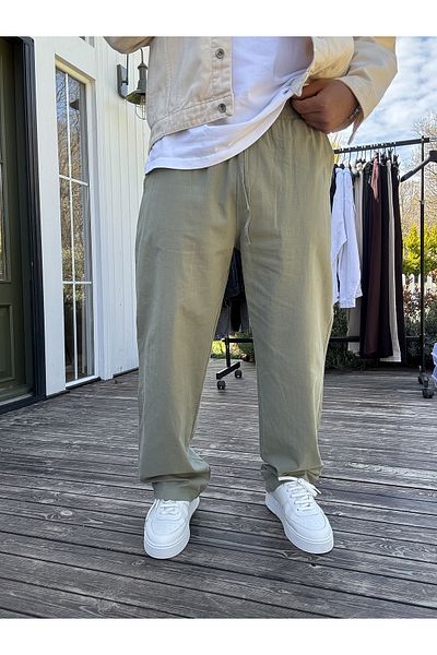 BYBASICMAN Light Khaki Cotton Baggy Pants Ke-7011