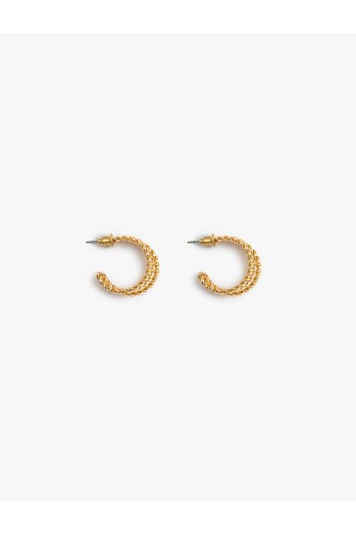 Koton 2 Row Twist Hoop Earrings