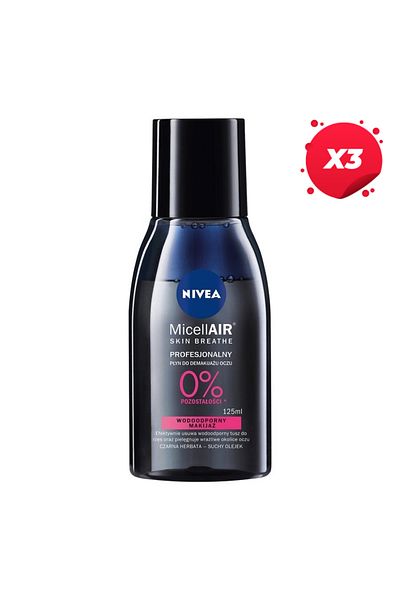 NIVEA X3 - NIVEA EYE MAKE-UP REMOVAL 125ML BIPHASIC WATERPROOF SENSITIVE