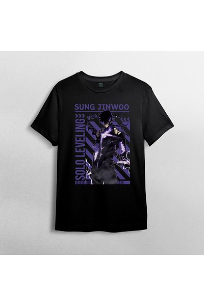 Pixxa Μπλουζάκι Unisex 100% βαμβακερό Solo Leveling Crew Neck Model 2