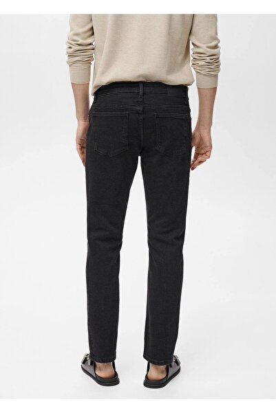 MANGO Man Dar kesim siyah Jan jean pantolon