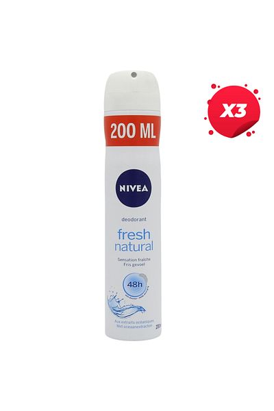 NIVEA X3 - NIVEA ANTIPERSPIRANT DEO 200ML FRESH NATURAL