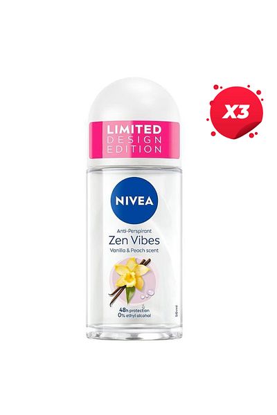 NIVEA X3 - NIVEA ANTIPERSPIRANT ROLL ON 50ML ZEN VIBES