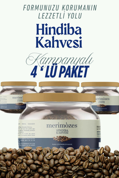 Meri mozes 4'lü Hindiba Kahvesi Kahvesi 400 gr