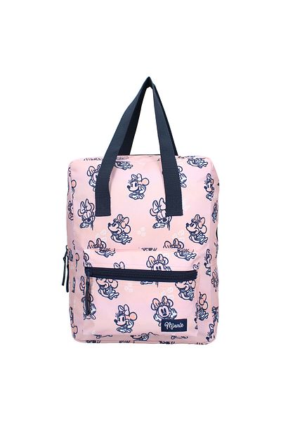 Minnie Mouse Ghiozdan Minnie Mouse Simply Kind, doua compartimente, 30x23x12 cm, bretele ajustabile, multicolor