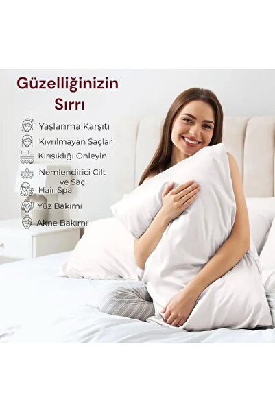 tAAlu 1 Adet 100% Dut Ipek Güzellik Yastık Kılıfı , Hipoalerjenik Saten