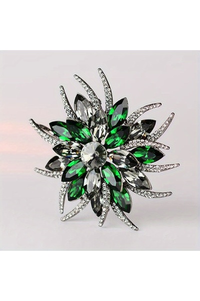 Choice M9-3-4638 دبوس زهرة فاخر للنساء دبوس إكسسوارات البدلة جوهرة كريستال دبوس عباد الشمس البسيط