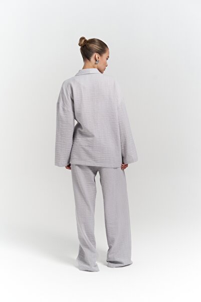 BOHEMAİ Anya szürke kimonó nadrág szett