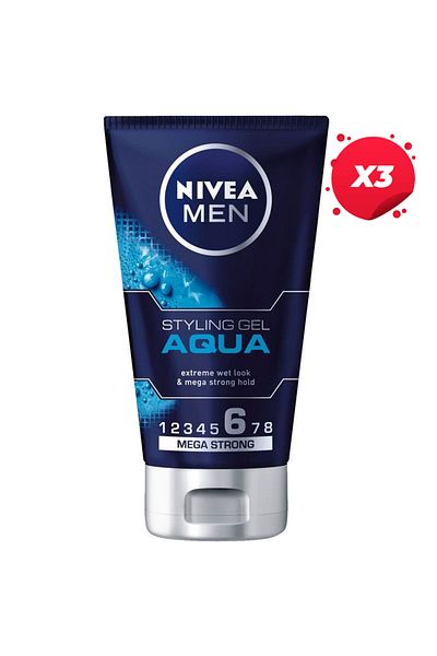 NIVEA X3 - NIVEA HAIR GEL 150ML AQUA
