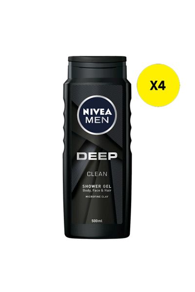 NIVEA X4 - NIVEA GEL DUS 500ML MEN DEEP