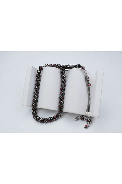 Skygo Oltu Stone Globe Model Triple Fountain Nightingale Red Embroidered Bureaucrat Size Rosary