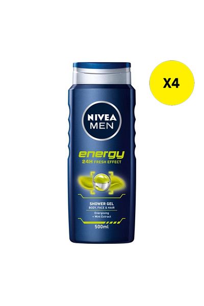 NIVEA X4 - NIVEA GEL DUS 500ML MEN ENERGY