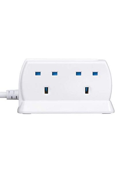Masterplug Heavy Duty Four Socket Surge Protected Extension Lead with 2 USB Ports, 2 M