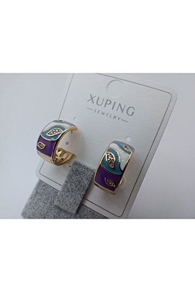 XUPING JEWELRY Renkli Kristal Taşlı Çelik Kadın Küpe