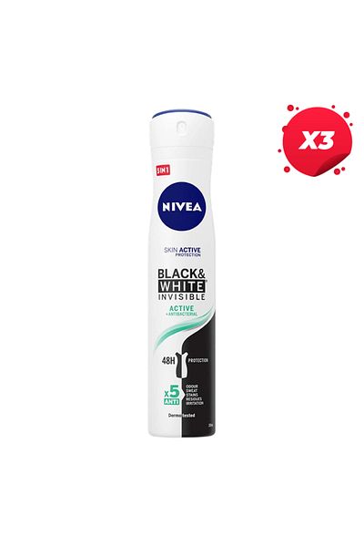 NIVEA X3 - NIVEA ANTIPERSPIRANT DEO 200ML INVISIBLE BW ACTIVE