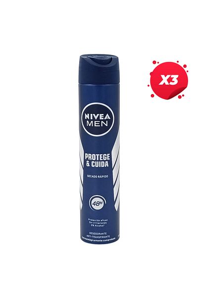 NIVEA X3 - NIVEA ANTIPERSPIRANT DEO 200ML MEN PROTECT CARE