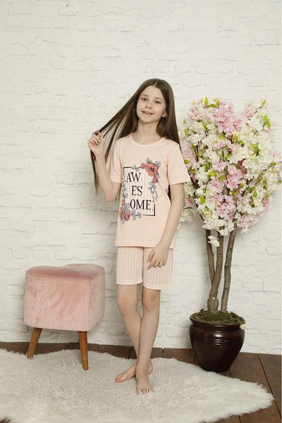 Minimoon Girl's Pajama Set - For Shorts and Sleeping Headband