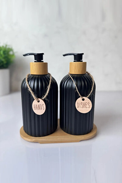 Berdina Home Σετ 2 Μπολέτες Μαύρο Λευκό Διακοσμητικό Σετ Κουζίνας Μπάνιου Υγρ...