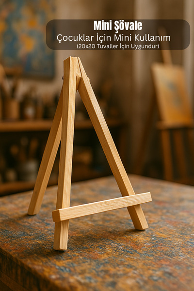 Metsar Home Küçük Akrobat Tuval İçin Stand Şövale - Mini Katlanabilir Tuval Askısı, Ressam Sehbası